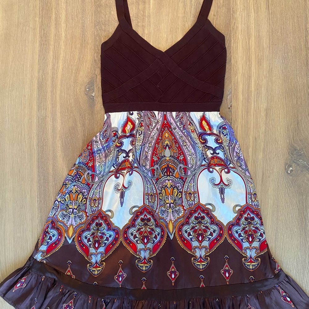 Bebe Strap dress Women’s medium Brown Top